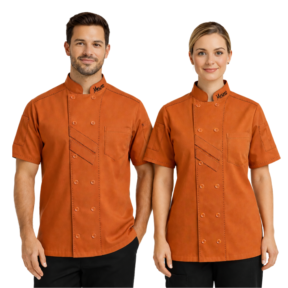 Orange Unisex Chef Coat