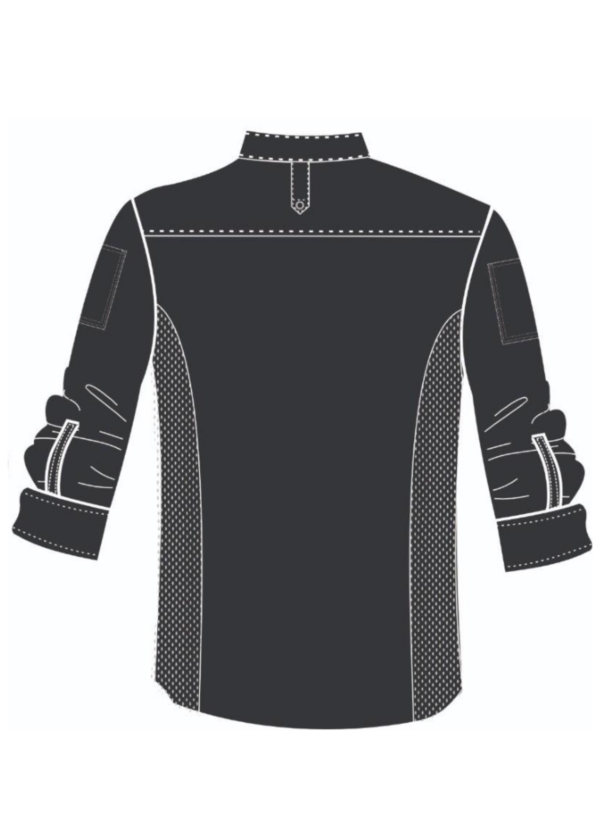 Custom Unisex Executive Chef Black Chef Coat - Image 2