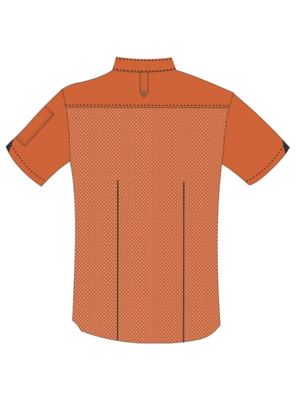 Custom Orange Unisex Chef Coat - Image 2
