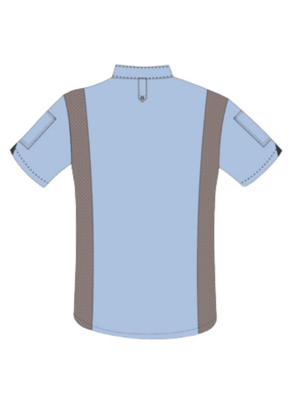 Custom Blue Unisex Expo Chef Coat - Image 2