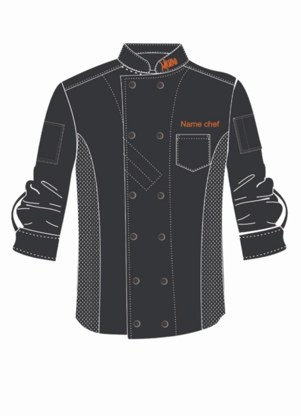 Custom Unisex Executive Chef Black Chef Coat