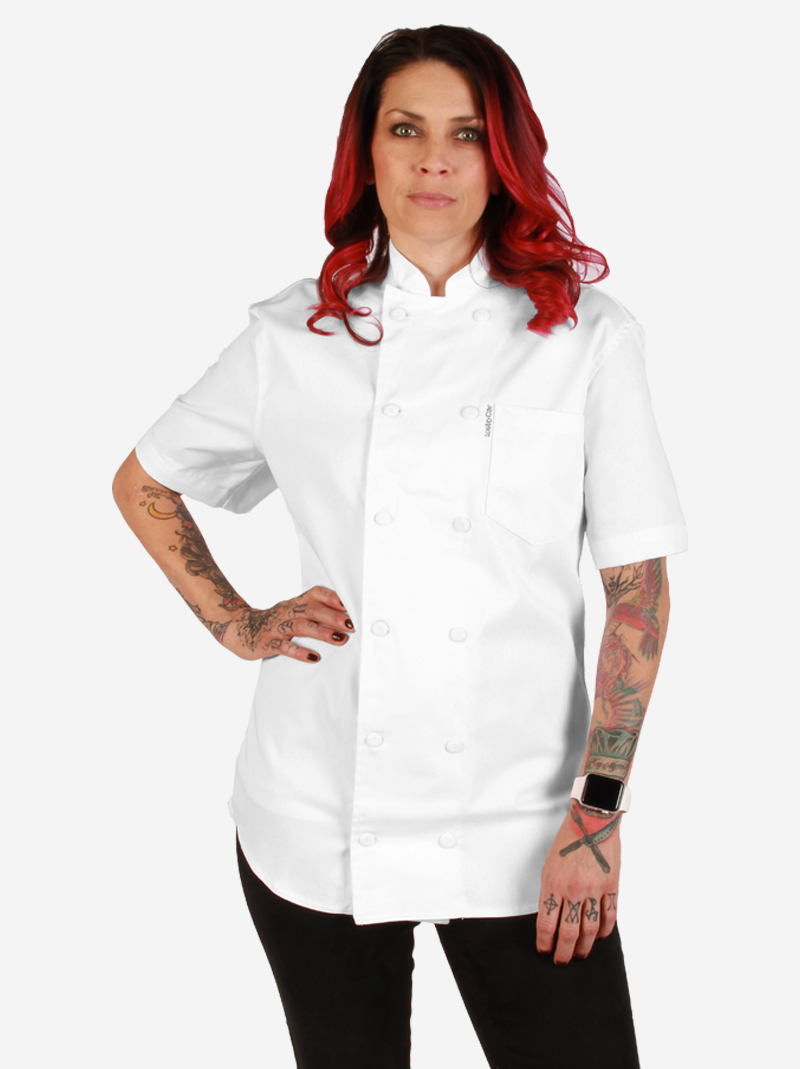 Custom Short Sleeve White Executive Chef Coat