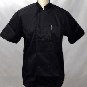 Custom Short Sleeve Black Executive Chef Coat