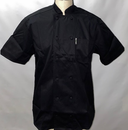 Custom Short Sleeve Black Executive Chef Coat